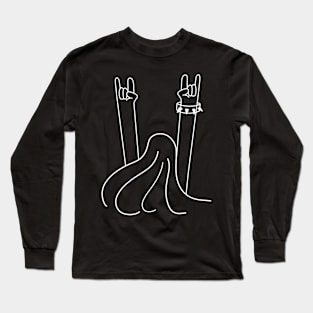 Metal Concert hand horns metal fan Long Sleeve T-Shirt